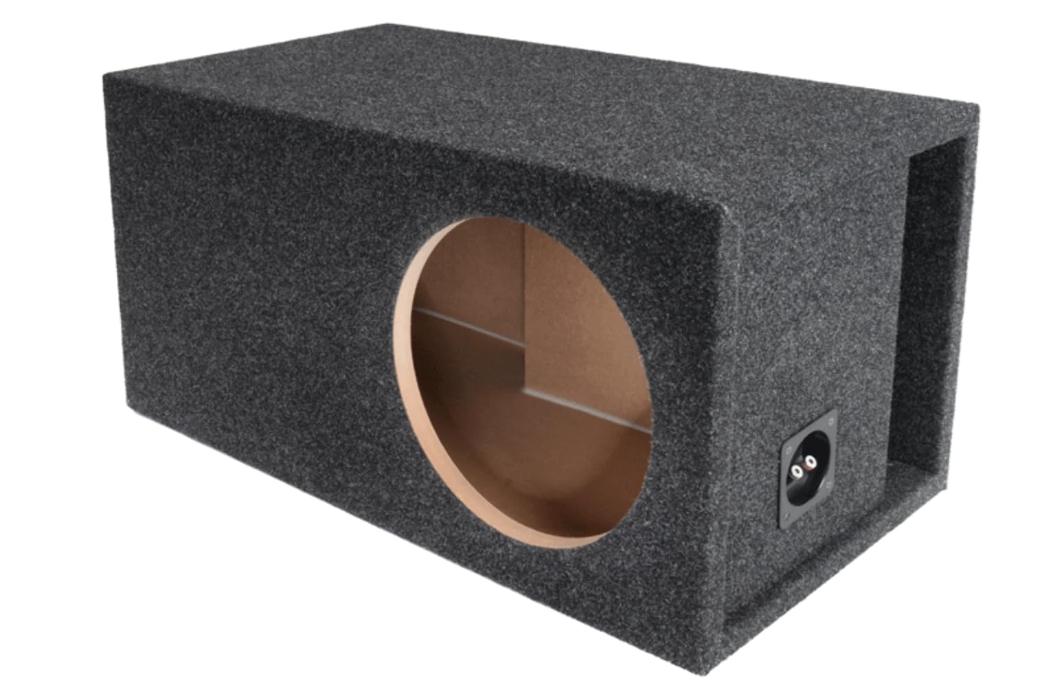 Single Bbox Vented 15 Inch Subwoofer Enclosure - SPL-Tuned Single Car Subwoofer Boxes & Enclosures - Premium Subwoofer Box Improves Audio Quality, Sound & Bass - Nickel Finish Terminals