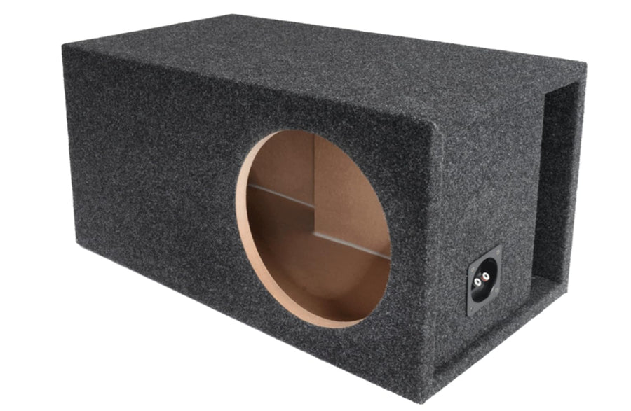 Single Bbox Vented 15 Inch Subwoofer Enclosure - SPL-Tuned Single Car Subwoofer Boxes & Enclosures - Premium Subwoofer Box Improves Audio Quality, Sound & Bass - Nickel Finish Terminals