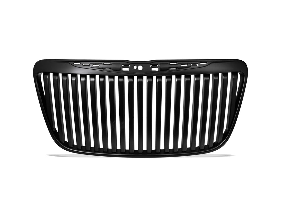 Vertical Front Hood Grille Armordillo USA 7165076 - Matte Black Fits 2011-2014 Chrysler 300/300C