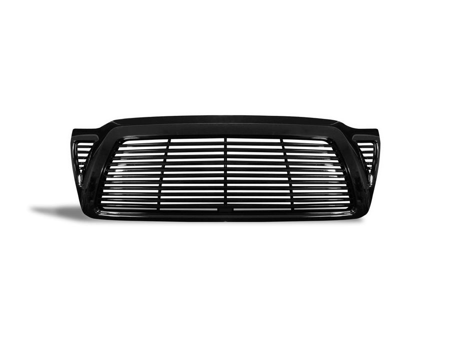 7150256 Armordillo USA Horizontal Front Hood Grille - Gloss Black Fits 2005-2011 Toyota Tacoma