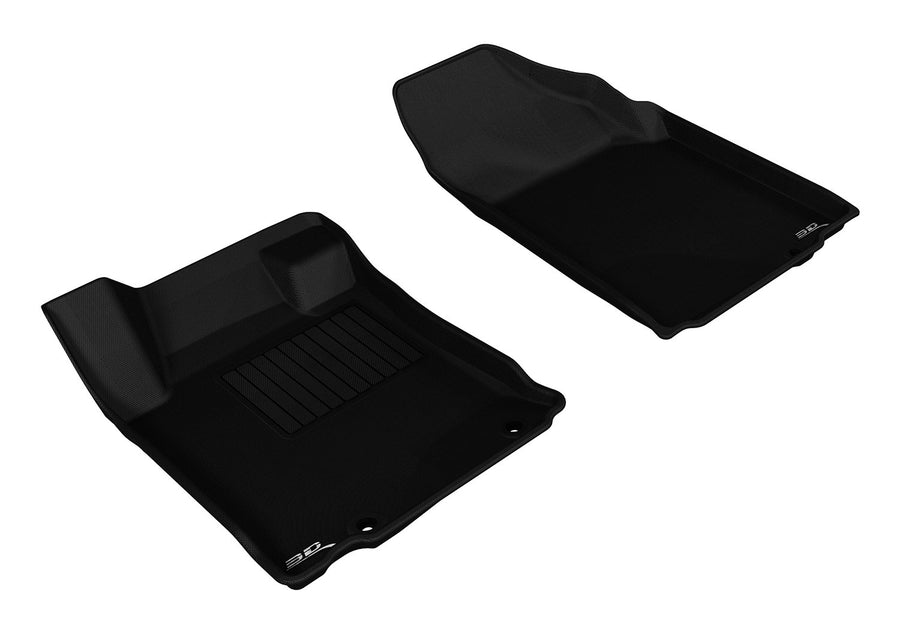 Kagu Floor Mat (Black) 3D MAXpider for 2013-2015 Nissan Altima Sedan - 1ST Row