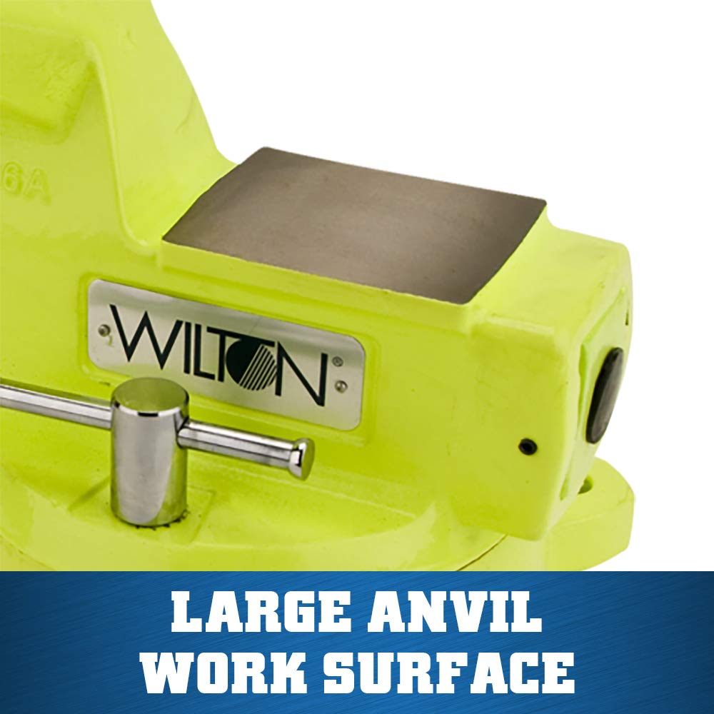 Wilton Safety High-Vis Bench Vise, 5" Jaw Width, 5-1/4" Jaw Opening, 3-3/4" Throat (Model 1550)
