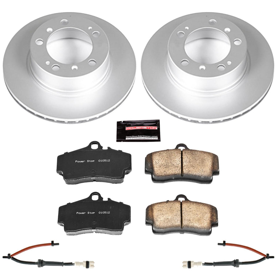 Power Stop Z23 CRK857 Rear Evolution Geomet Coated Brake Kit For Porsche Boxster 1997-1999 [Model Specific]