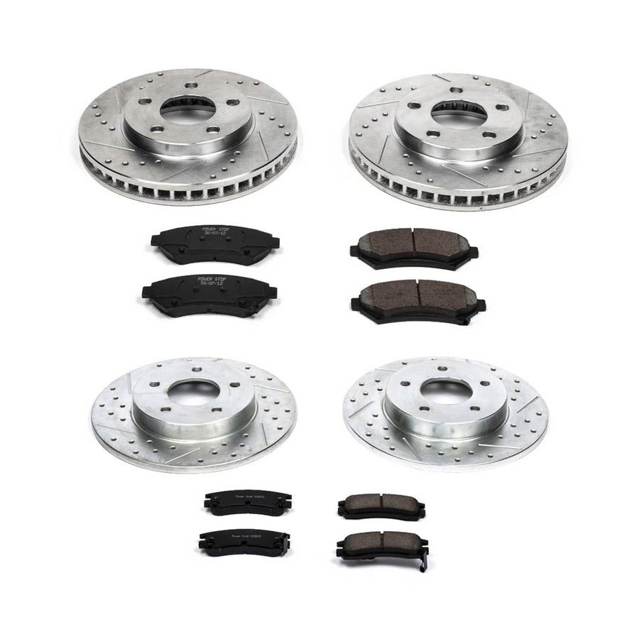 Powerstop 1 Click Brake Kit K2556 Front & Rear W/Hardware
