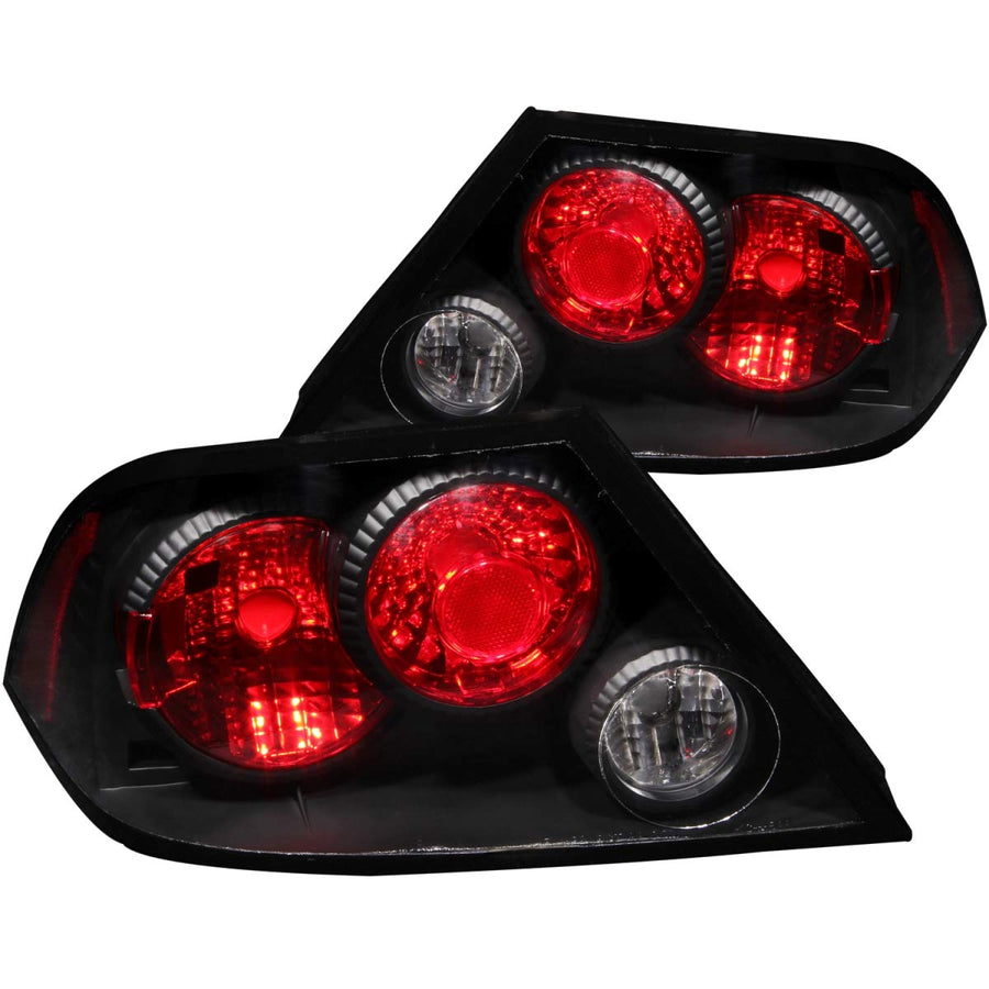 Mitsubishi Lancer Anzo USA 221086 Black Tail Light Assembly - (Sold in Pairs)