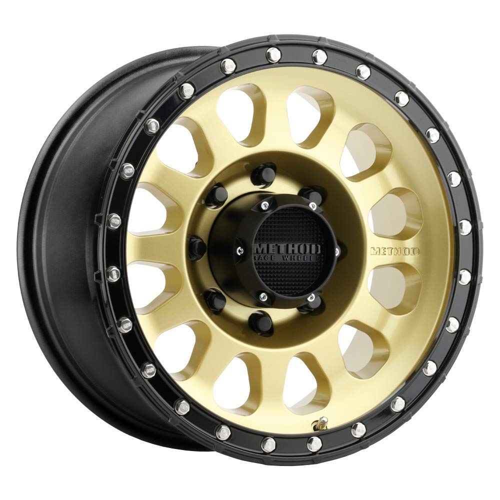Method Race Wheels 17x8.5" Gold/Black Street Loc 8x6.5", 25mm offset 5.8" Backspace, MR31578580125