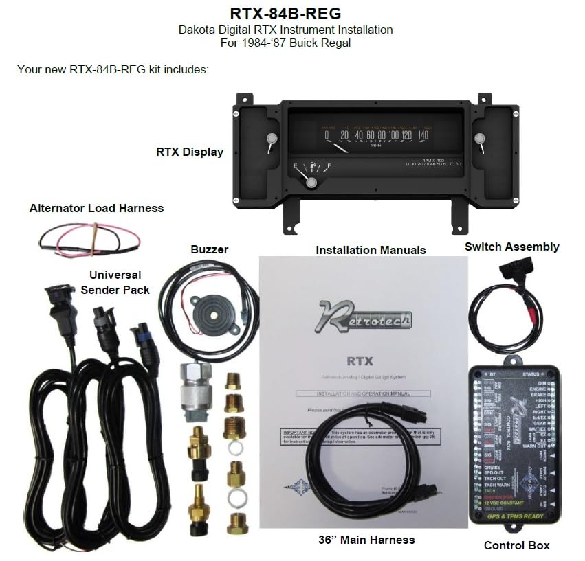 Dakota Digital Buick Regal RTX Instrument System 1984-87