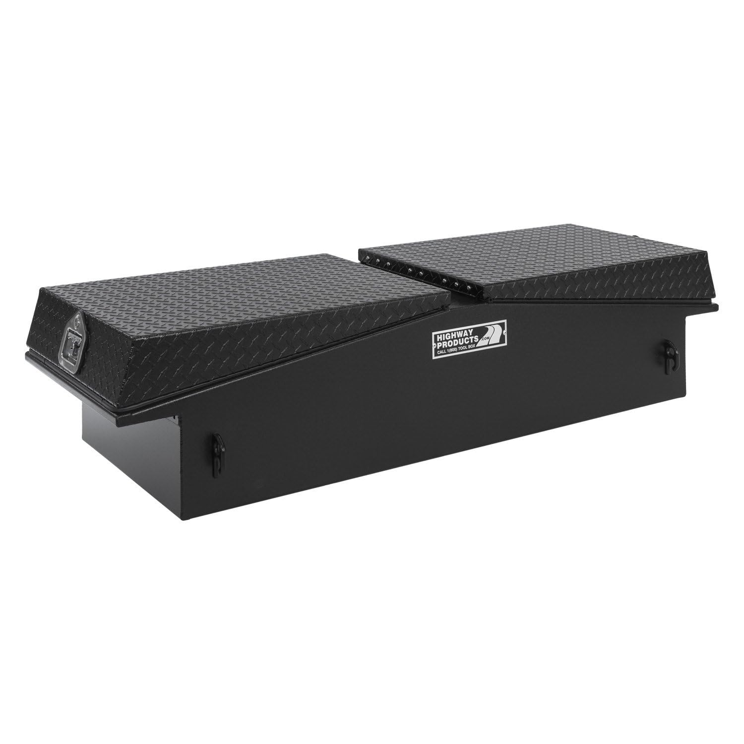 Gull Wing Tool Box 71X16X23 with Smooth Black Base/Leopard LID