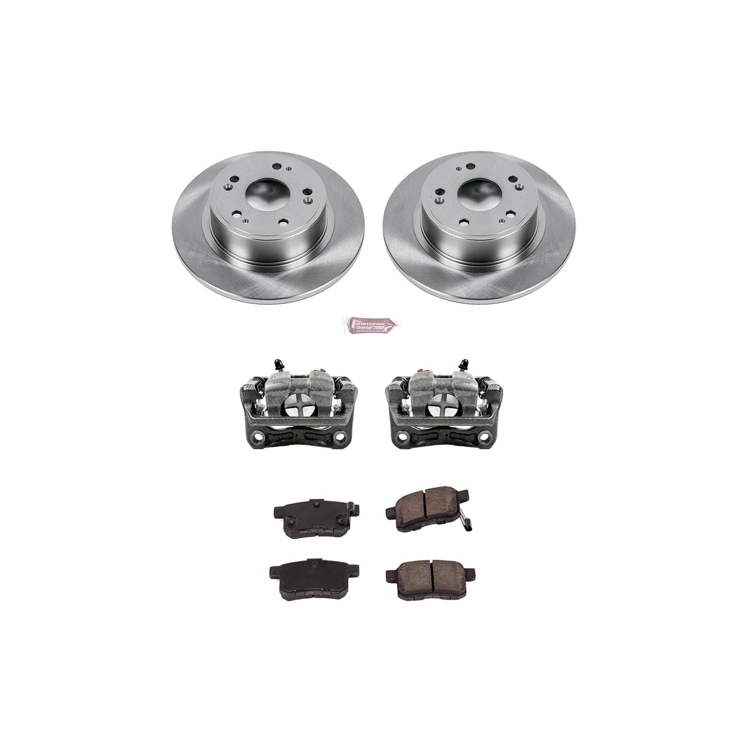 Power Stop KCOE5368 1-Click OE Replacement Brake Kit with Calipers For Acura TSX 2011-2014, Honda Accord 2011-2012 [Model Specific] Autospecialty