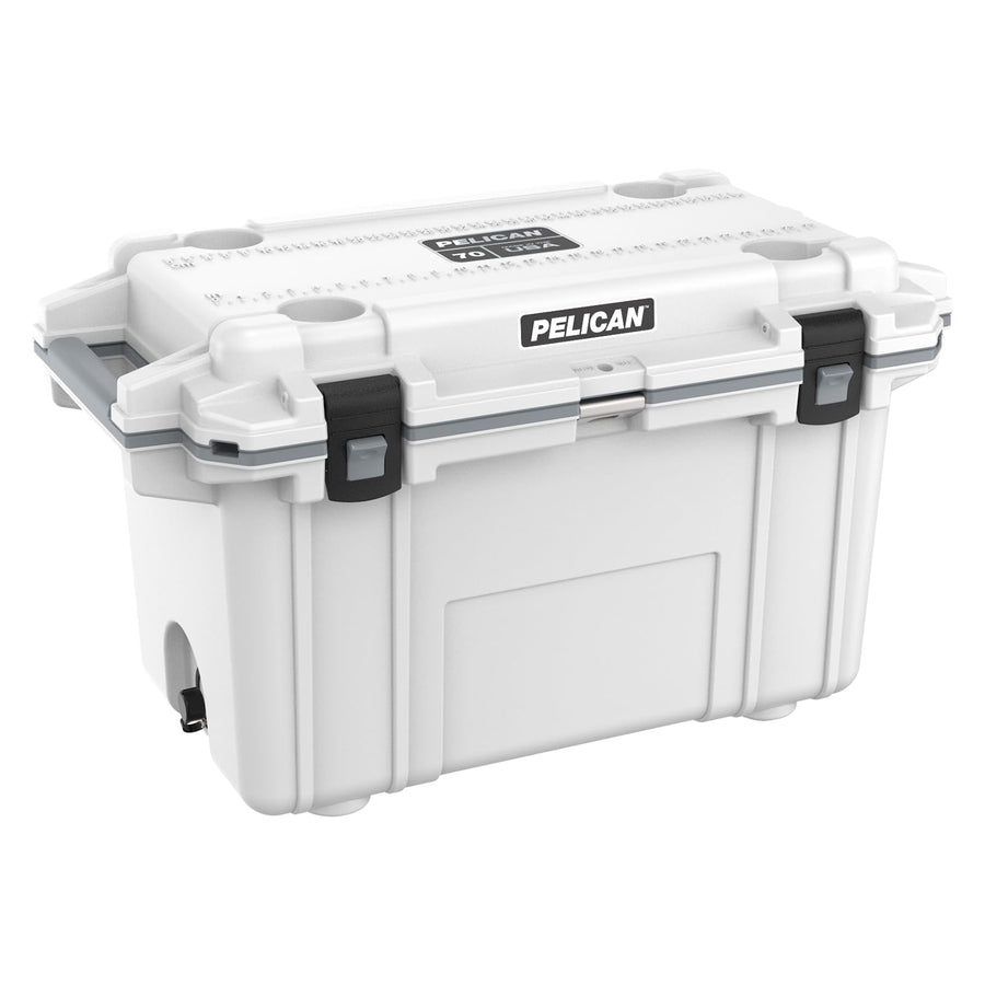70 Quart Pelican Elite Cooler (White/Gray)