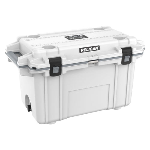 70 Quart Pelican Elite Cooler (White/Gray)