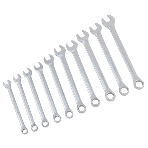 W30002 Performance Tool 10pc Metric Polish Wrench Set, Sizes: 10, 11, 12, 13, 14, 15, 16, 17, 18 and 19mm