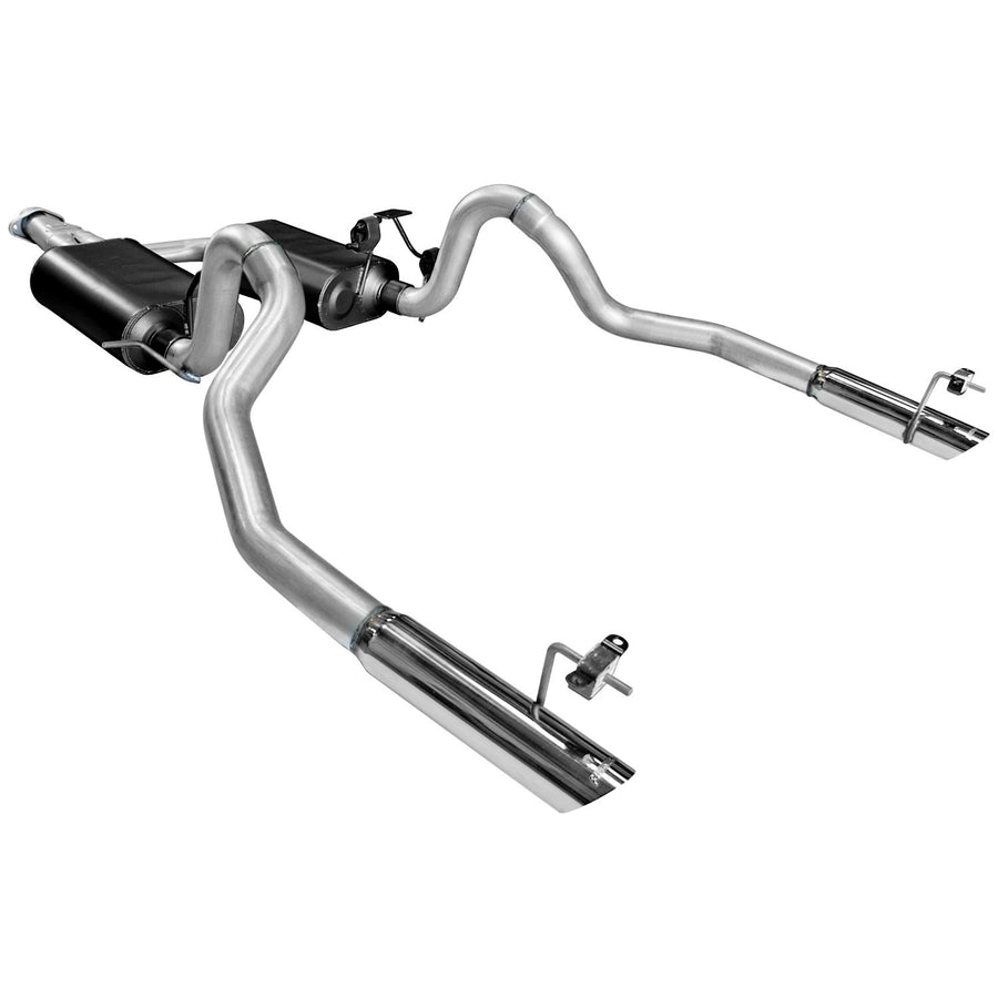 Flowmaster Force II 17275 Cat-Back Exhaust Kit 2.5 Inch Aluminized Steel with Polished Stainless Steel Tips Compatible with 1999-2004 Ford Mustang LX 3.8L V6