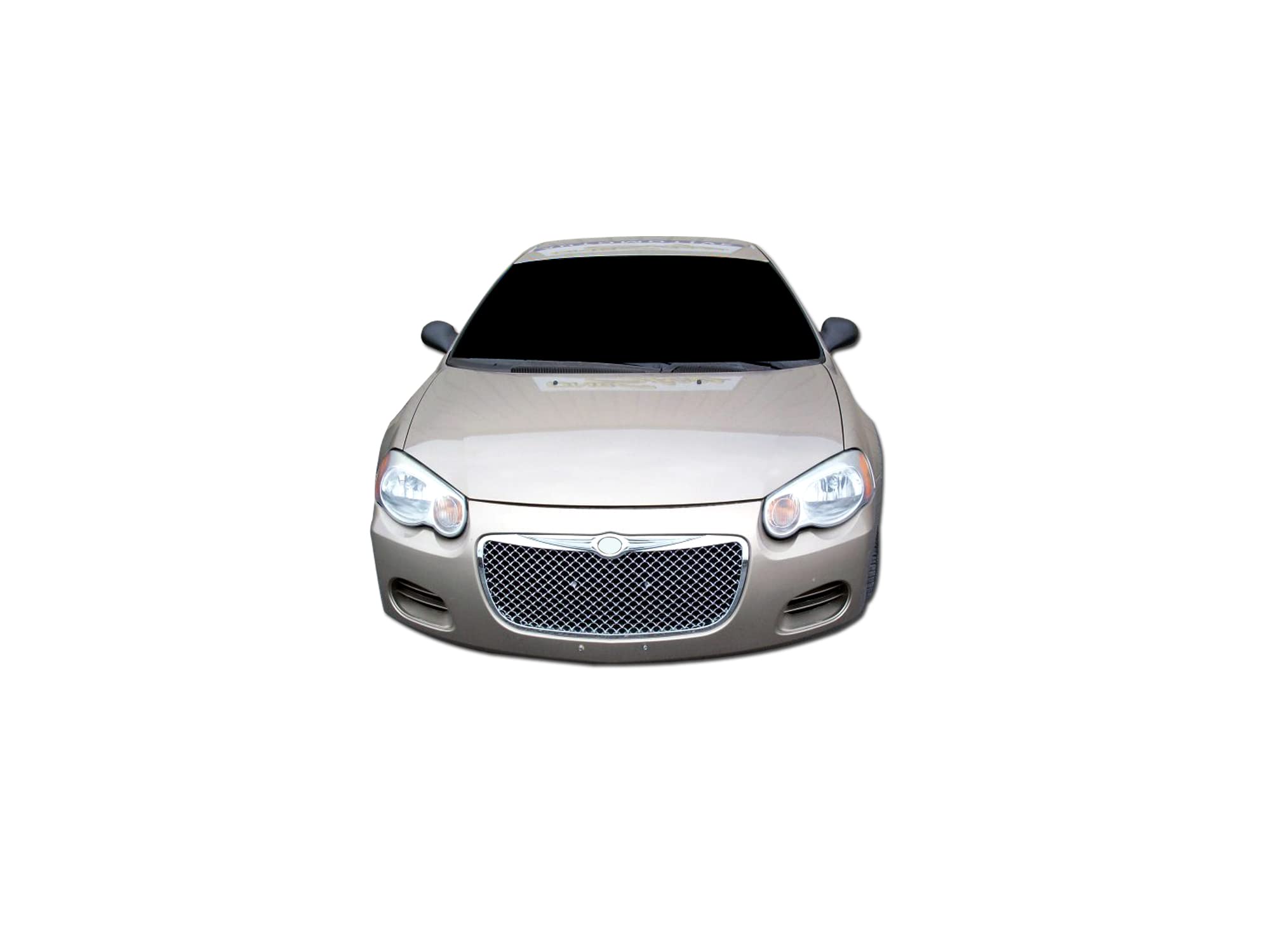 7147591 Armordillo USA Mesh Front Hood Grille - Chrome Fits 2004-2006 Chrysler Sebring