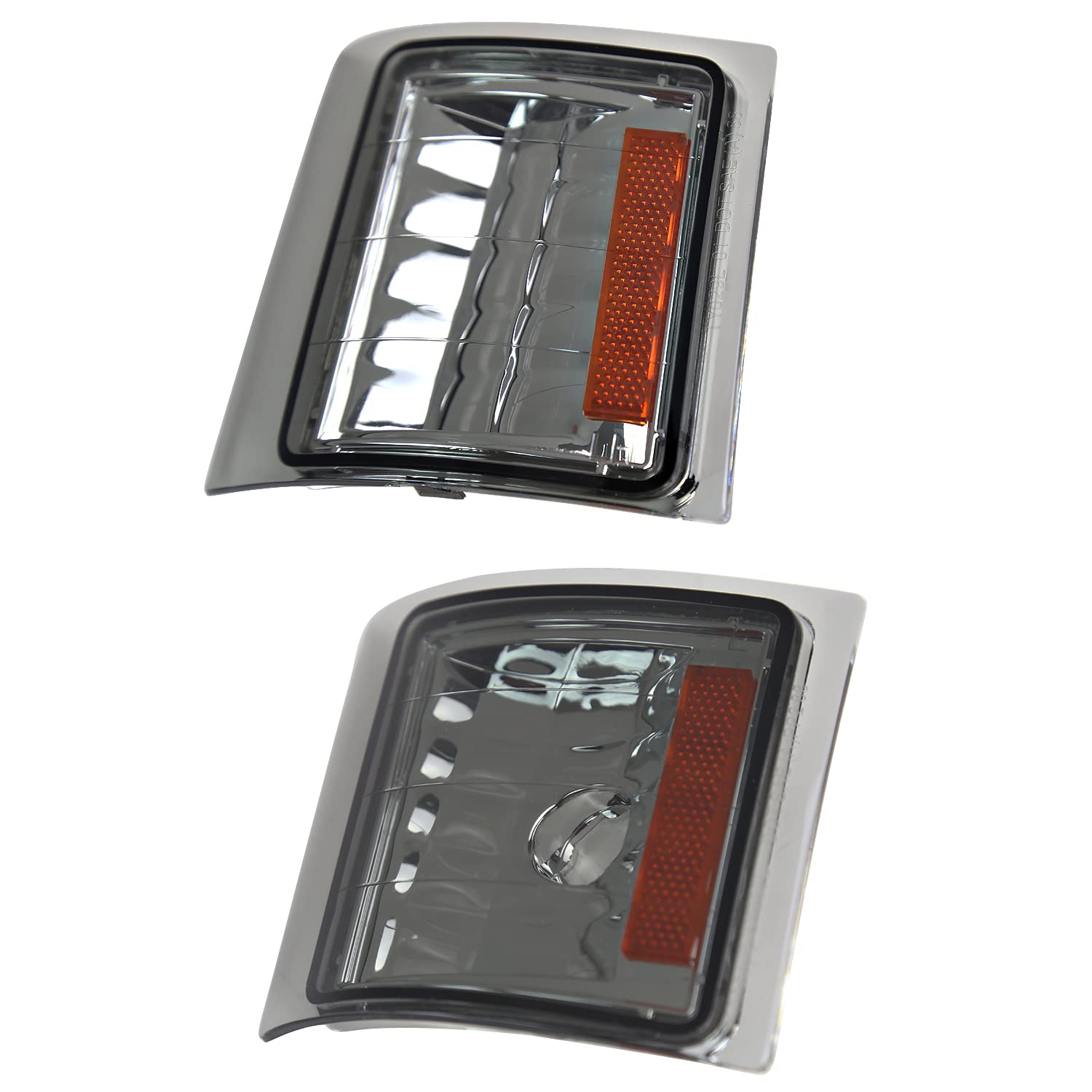 Smoke Headlights + Corner Lights + Bumper Lights w/LED Tube SPEC-D TUNING Compatible with 1994-1998 Chevy C10 C/K Tahoe Suburban