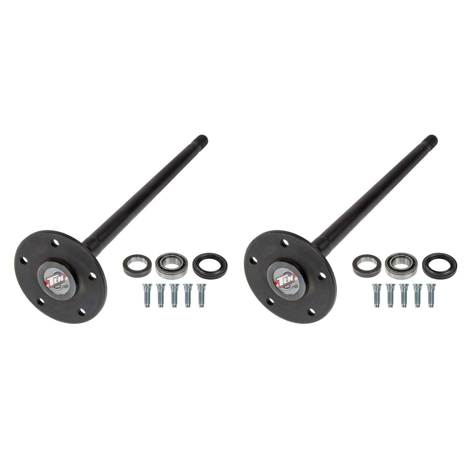 TEN Factory Drive Axle Shaft Assembly MG22128 for Dana 44 Standard, Axle Length: 28.25", 5-Bolt, 30 Spline, Left & Right Pair - Fits International Scout (1971) & Scout II (1971–1980)