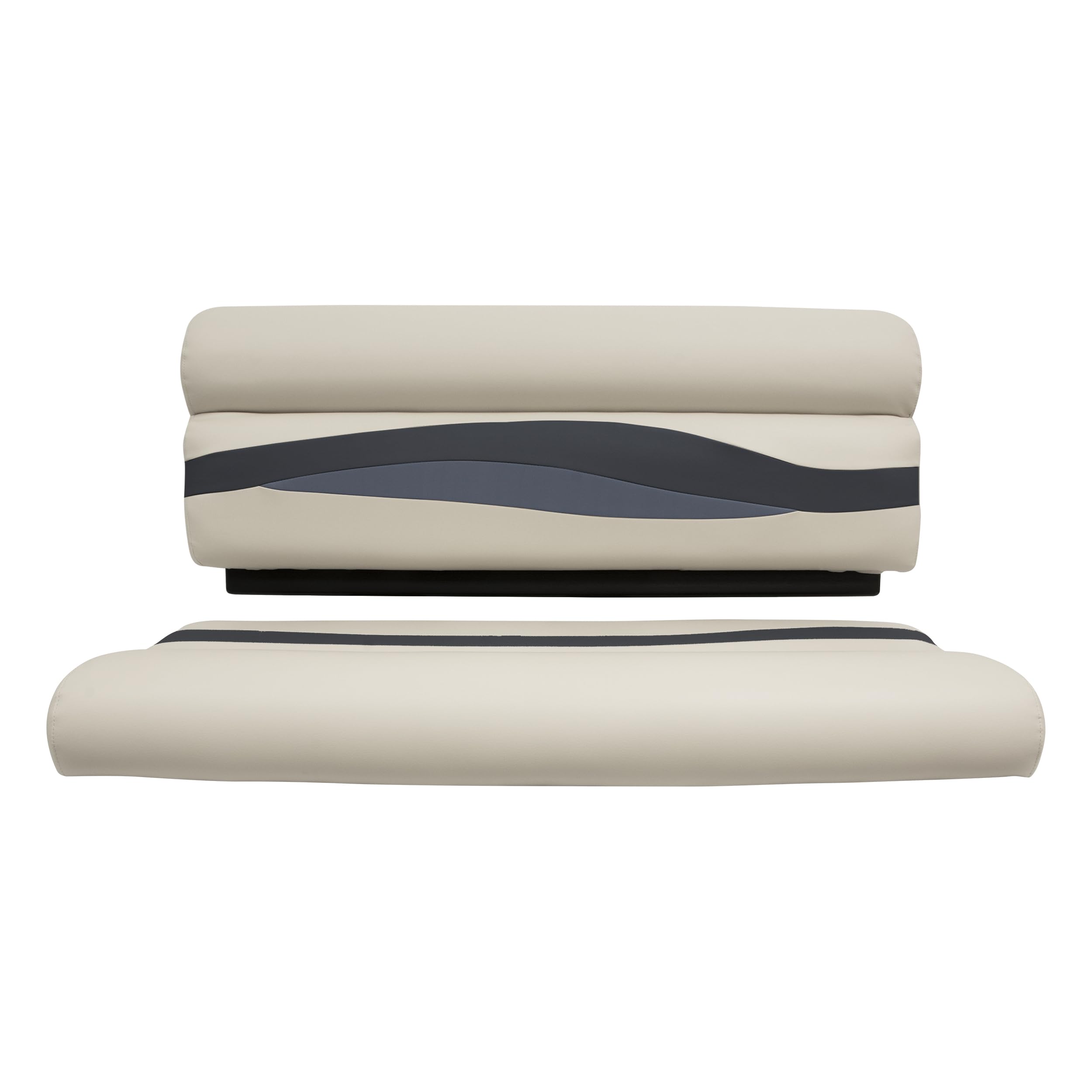 Wise Premier Series BM1145-986 Pontoon 50" Bench Seat Cushion Set, Platinum/Spectra Navy/Cobalt