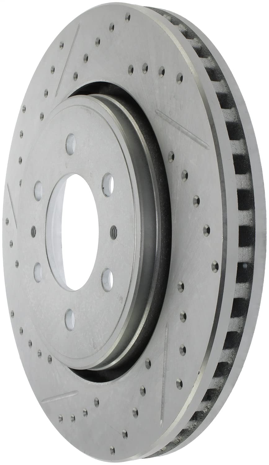 StopTech Select Sport 227.65119R Rear Right Drilled/Slotted Disc Brake Rotor - Fits Select Ford Expedition, F150 and Lincoln Navigator Vehicles