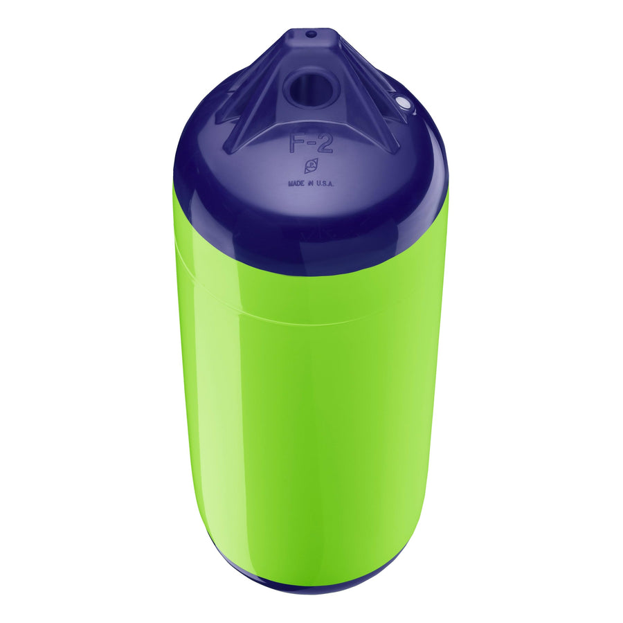 F-2 Standard Polyform Boat Fender - Blue Ropehold Lime