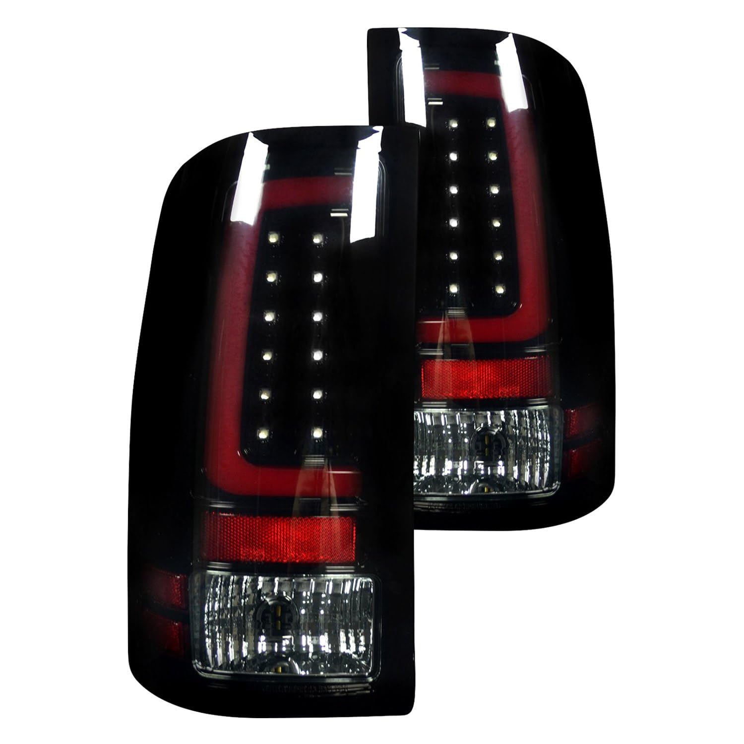Black/Smoke RECON ACCESS 264389Bk - Fiber Optic Led Tail Lights