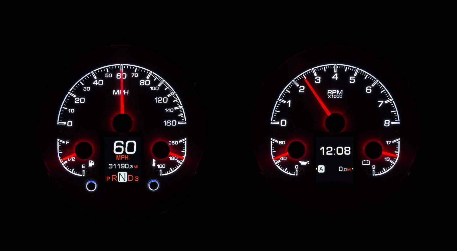 Dakota Digital Customizable Gauge Kit 67 68 Chevy Camaro Silver Alloy HDX-67C-CAM-S