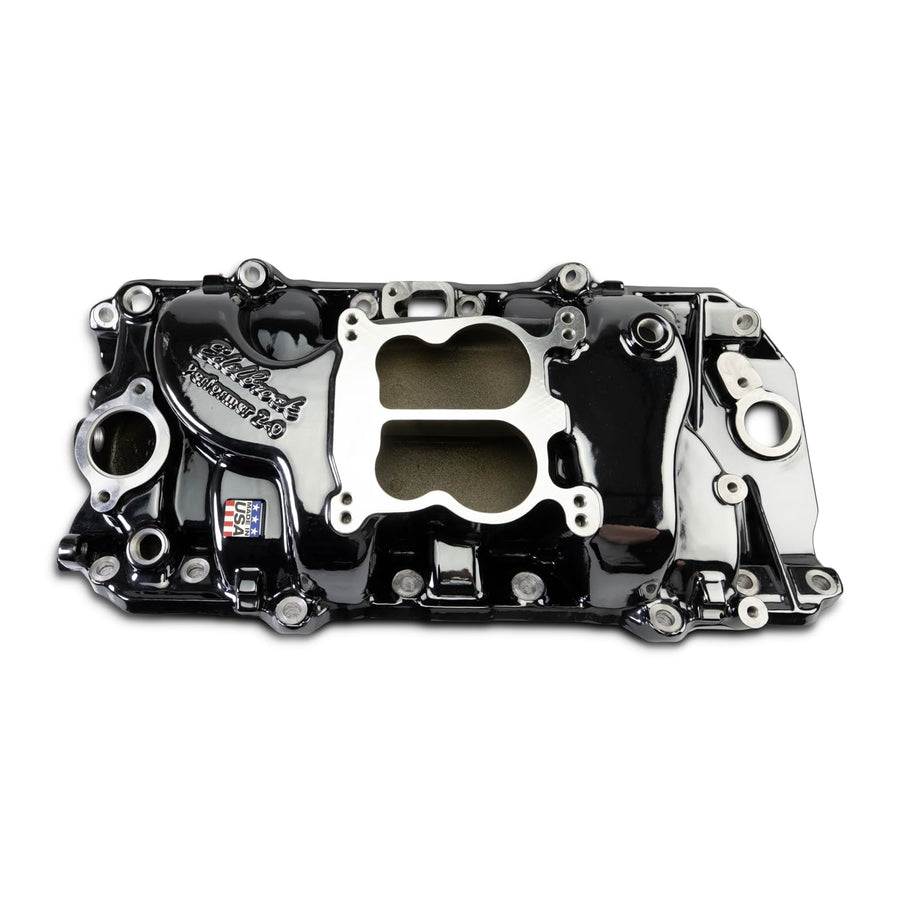 Edelbrock - BB CHEVY 396-454 OVAL PORT, INTAKE MANIFOLD, PERFORMER, BLACK PLASMA COATED (2161-BP)