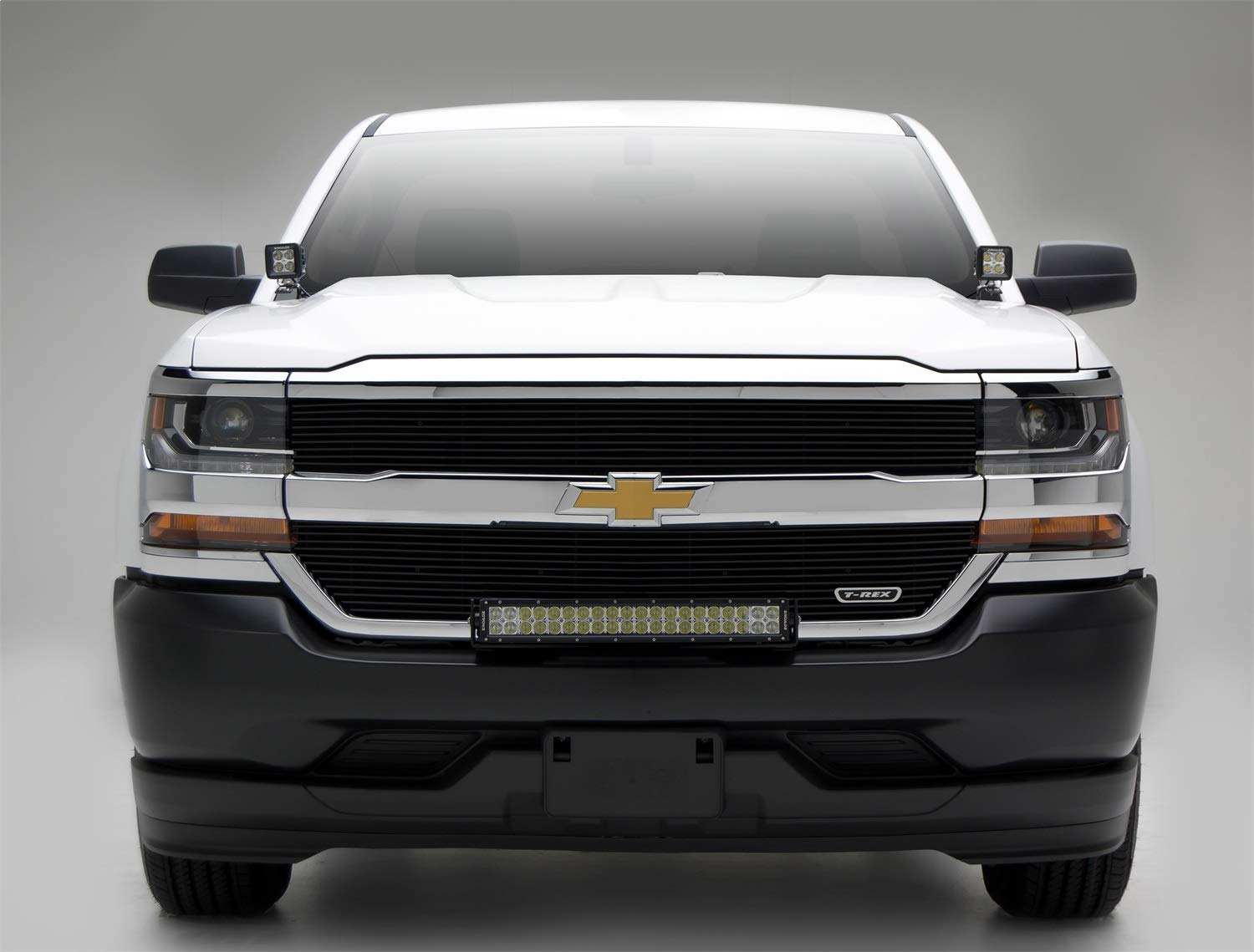 ZROADZ LED Ditch Hood Hinge Kit - Compatible w/ 2014-2018 GMC Sierra 1500 - Incl. (2) 3 Inch Pod LED Lights - Mild Steel Gloss Black Finish - Easy Bolt-On Installation - PN #Z362081-KIT2