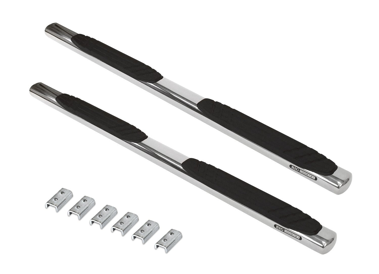 Go Rhino 4" Sidesteps & Brackets OE Xtreme | Stainless Steel, Polished | 684404687PS | Fits 2007-2019 Chevrolet Silverado & GMC Sierra 1500, 2500 HD, 3500 HD Crew Cab (See Description)