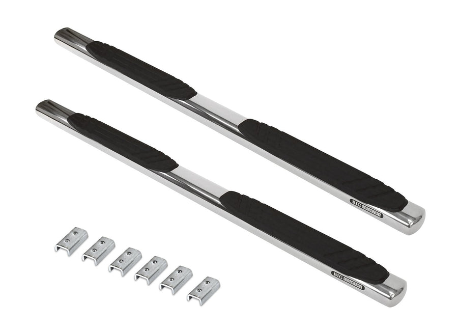 Go Rhino 4" Sidesteps & Brackets OE Xtreme | Stainless Steel, Polished | 684404687PS | Fits 2007-2019 Chevrolet Silverado & GMC Sierra 1500, 2500 HD, 3500 HD Crew Cab (See Description)
