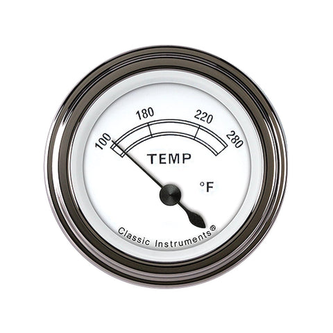 Classic Instruments Classic White CW26SLF 2-1/8" Water Temperature Gauge