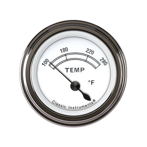 Classic Instruments Classic White CW26SLF 2-1/8" Water Temperature Gauge
