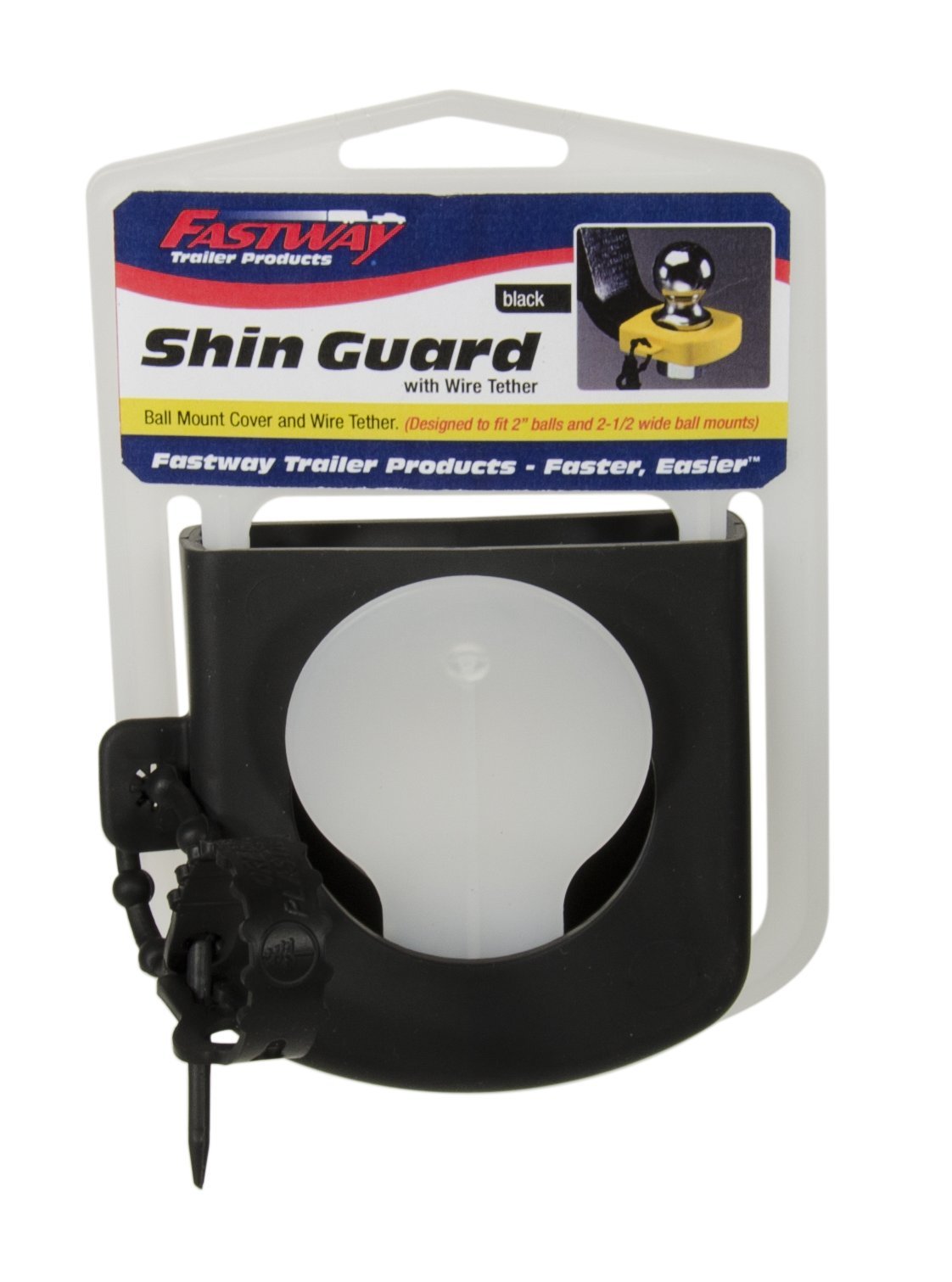 Black Fastway 82-00-3125 Hitch SHIN Guard with Wire Tether