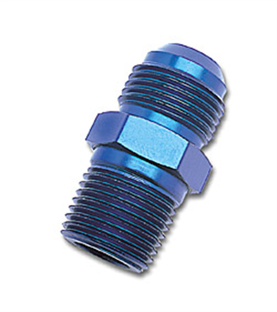 660460 Russell Blue Anodized Aluminum -6AN Flare to 3/8" NPT Pipe Adapter