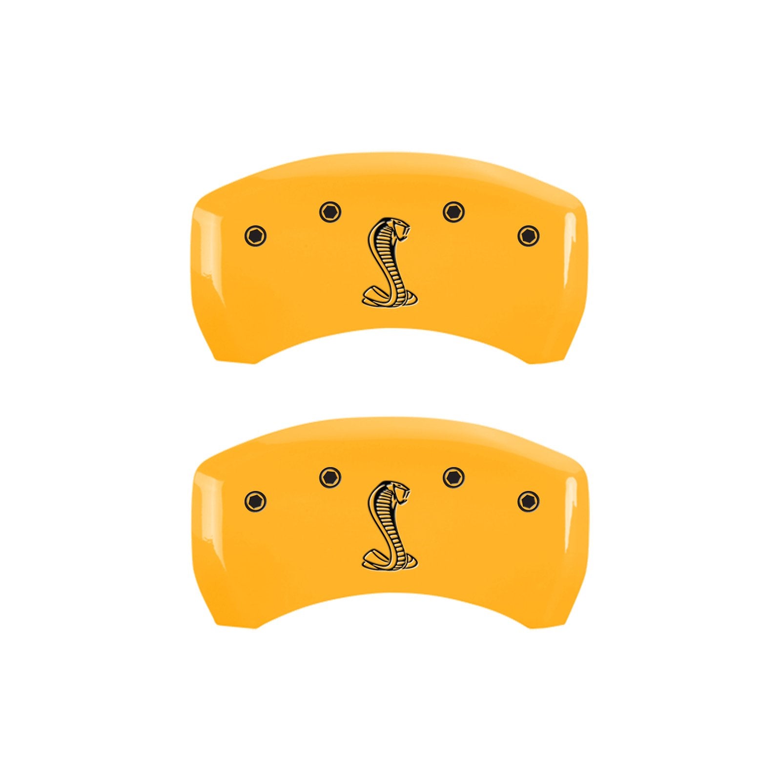 MGP Caliper Covers 10203RSNKYL Rear Caliper Cover, Set of 2 (Yellow Engraved Rear: Tiffany Snake Powder Coat Finish Black Characters)