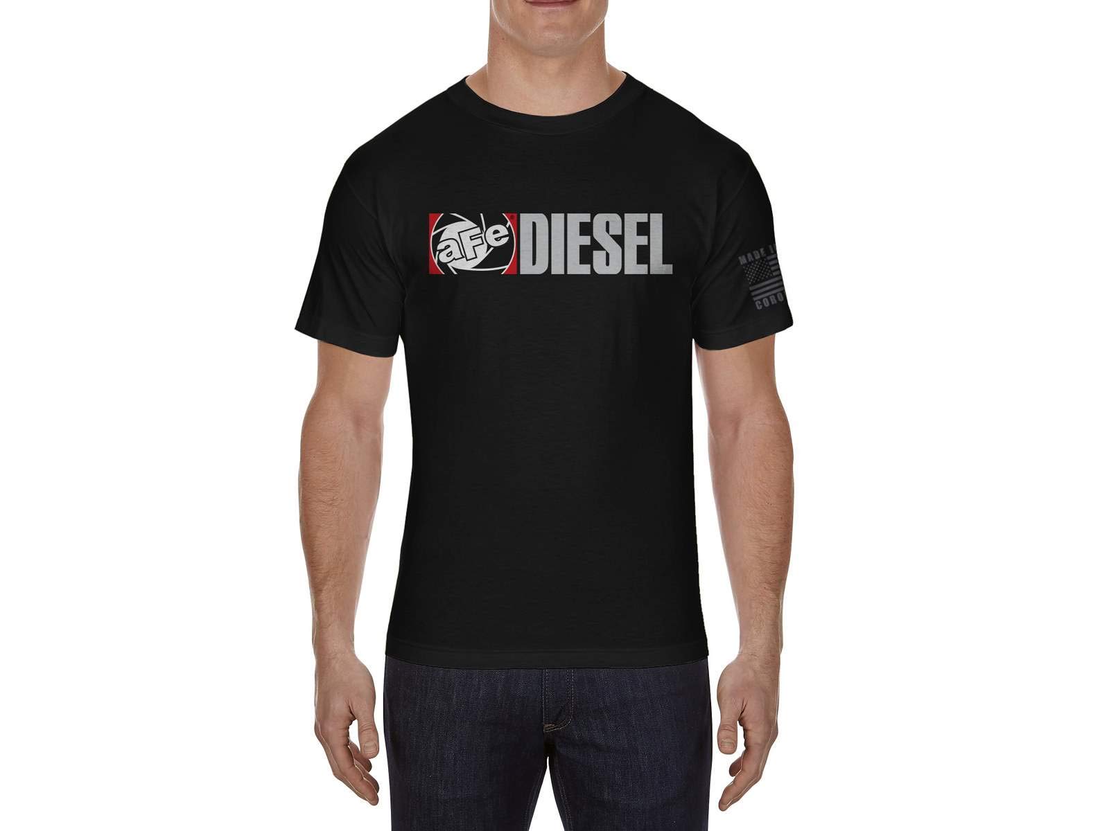 aFe Diesel Tee Shirt Medium aFe Diesel Logo Mens Black aFe Diesel Tee Shirt