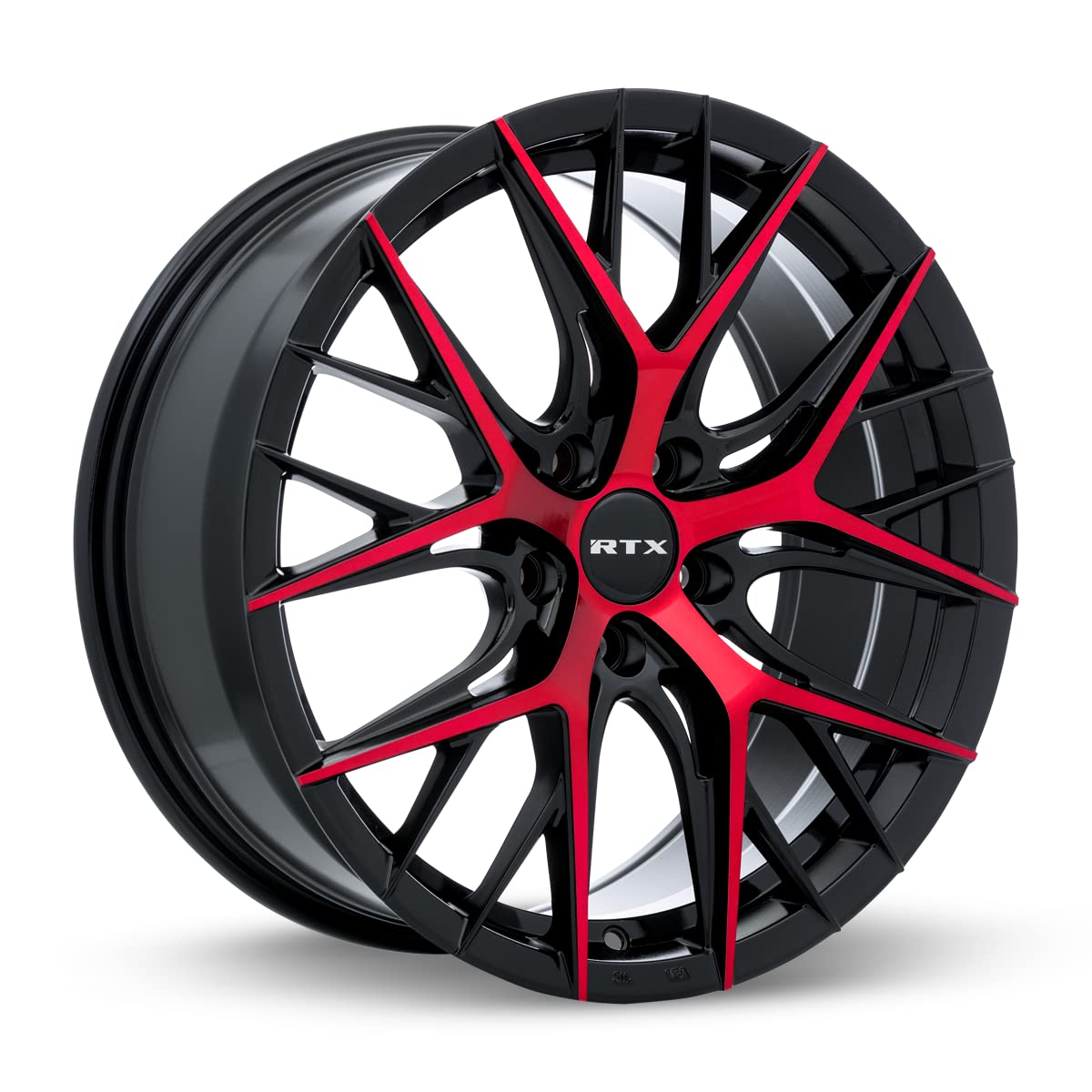 RTX® Valkyrie • 083055 • Gloss Black Machined Red • 18x8 5x114.3 ET40 CB73.1