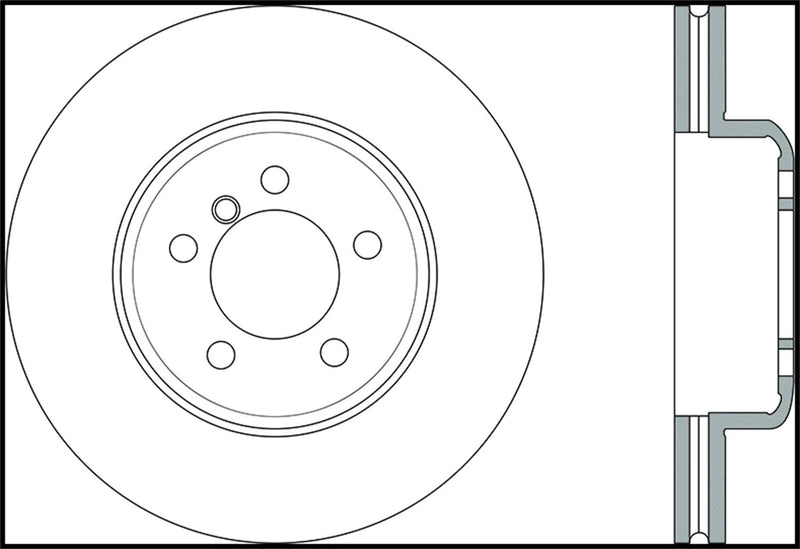 Front Right StopTech 126.34144SR Sport Slotted Brake Rotor