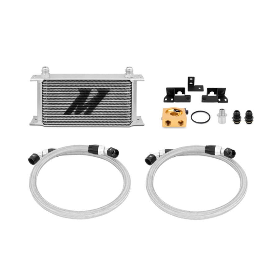 Mishimoto Oil Cooler Kit MMOC-WRA-07T Thermostatic Fits Jeep Wrangler JK 2007-2017 Silver