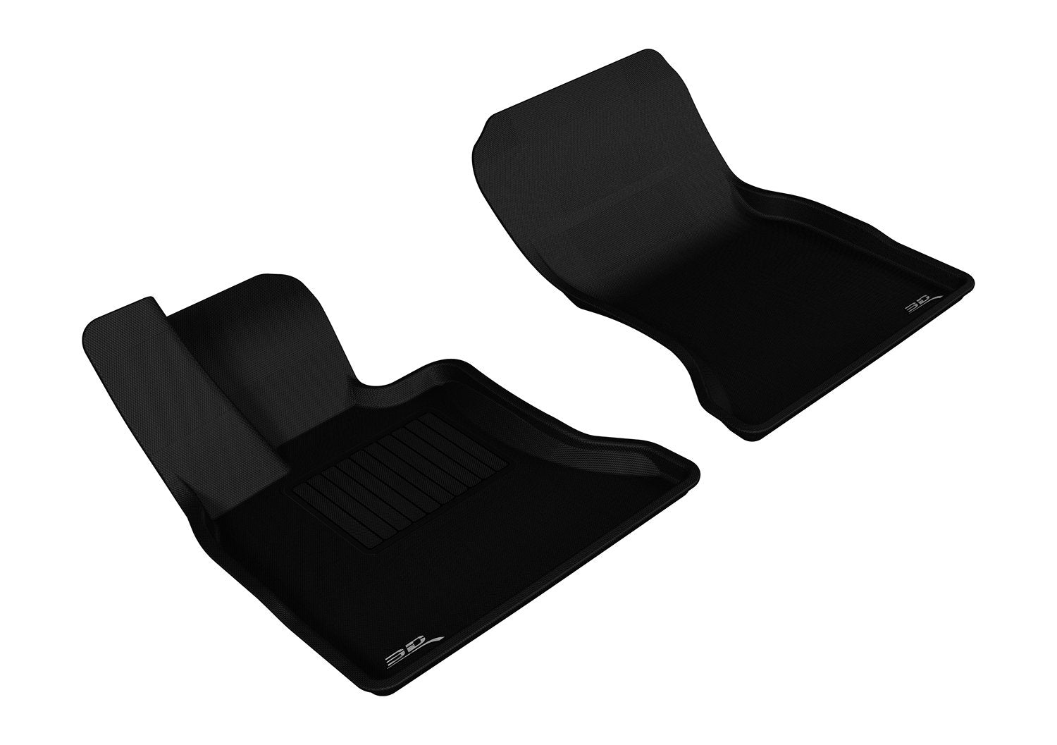 3D MAXpider Custom Fit Front Row All-Weather Floor Mat for Select BMW 5 Series Gran Turismo (F07) Models - Kagu Rubber (Black)