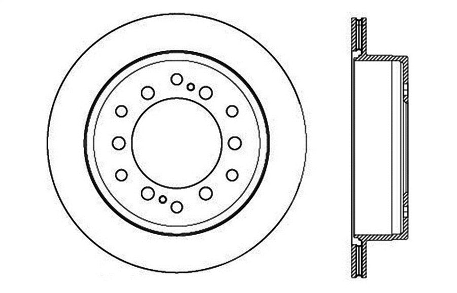 Sport Drilled/Slotted Brake Rotor StopTech 127.44175L (Rear Left), 1 Pack