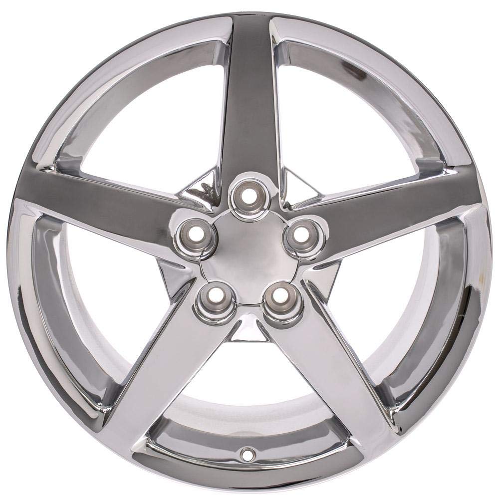 19 Inch OE Wheels CV06B Rim Fits Corvette C6 Style 5x120.65 19x10 Chrome - Hollander 5210 (1)
