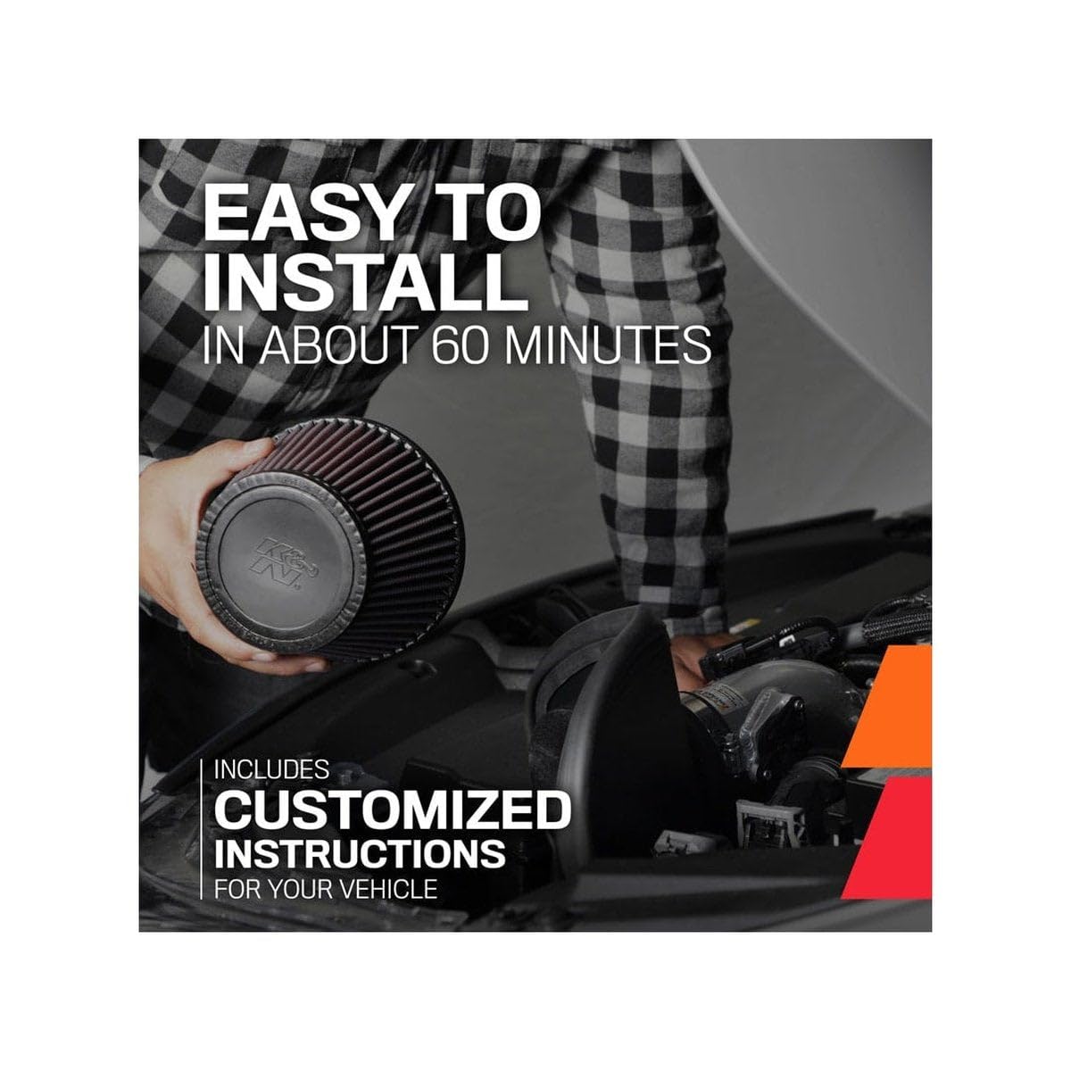 Cold Air Intake System K&N: High-Flow Air-Filter, Increase Performance & Horsepower: Compatible with 2011-2016 HONDA CR-Z, 69-1018TS