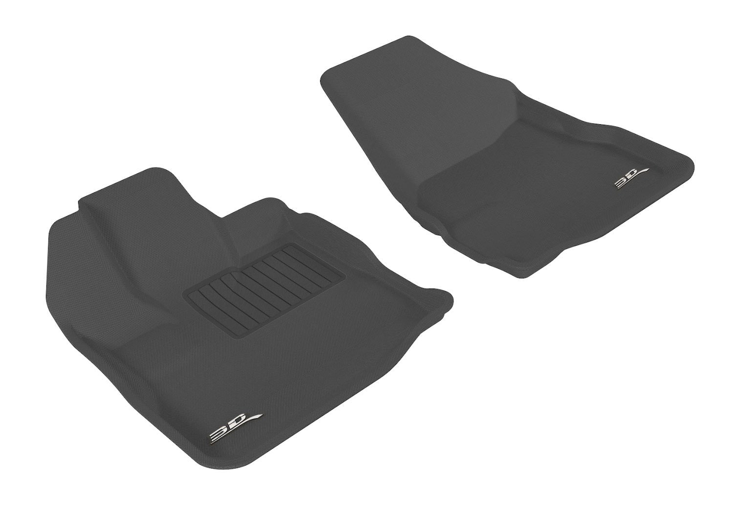 3D MAXpider Floor Mats All-Weather for Chevrolet Equinox/GMC Terrain 2010-2017 Custom Fit Car Liners, Kagu Series (1st Row, Black)