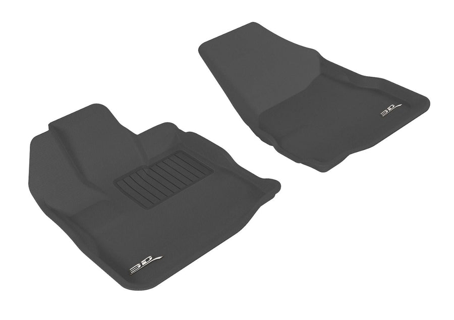 3D MAXpider Floor Mats All-Weather for Chevrolet Equinox/GMC Terrain 2010-2017 Custom Fit Car Liners, Kagu Series (1st Row, Black)