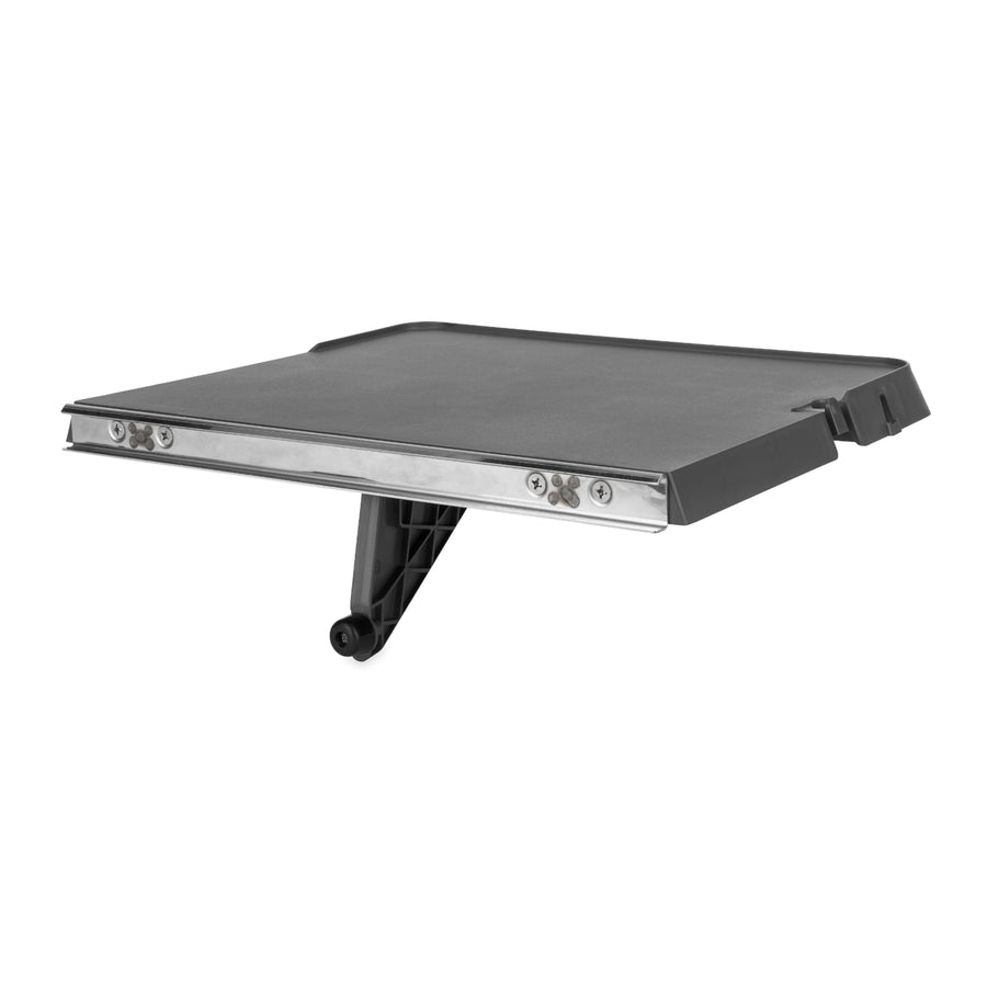 RV Rail Mount Table Camco - Features Hook and Holes for Hanging Grill Utensils & Measures 16 13/16-Inches Wide x 12 11/16-Inches Deep (58175)