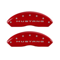 MGP 10202SM32RD Caliper Covers Red Powder Coat Finish Engraved Front Mustang Rear 3.7 Caliper Cover, (Set of 4)