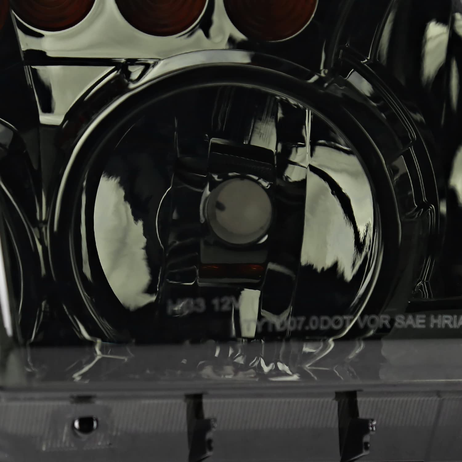Smoke Headlights w/LED Tube SPEC-D TUNING Compatible with 2007-2013 Toyota Tundra, Left + Right Pair Headlamp Assembly