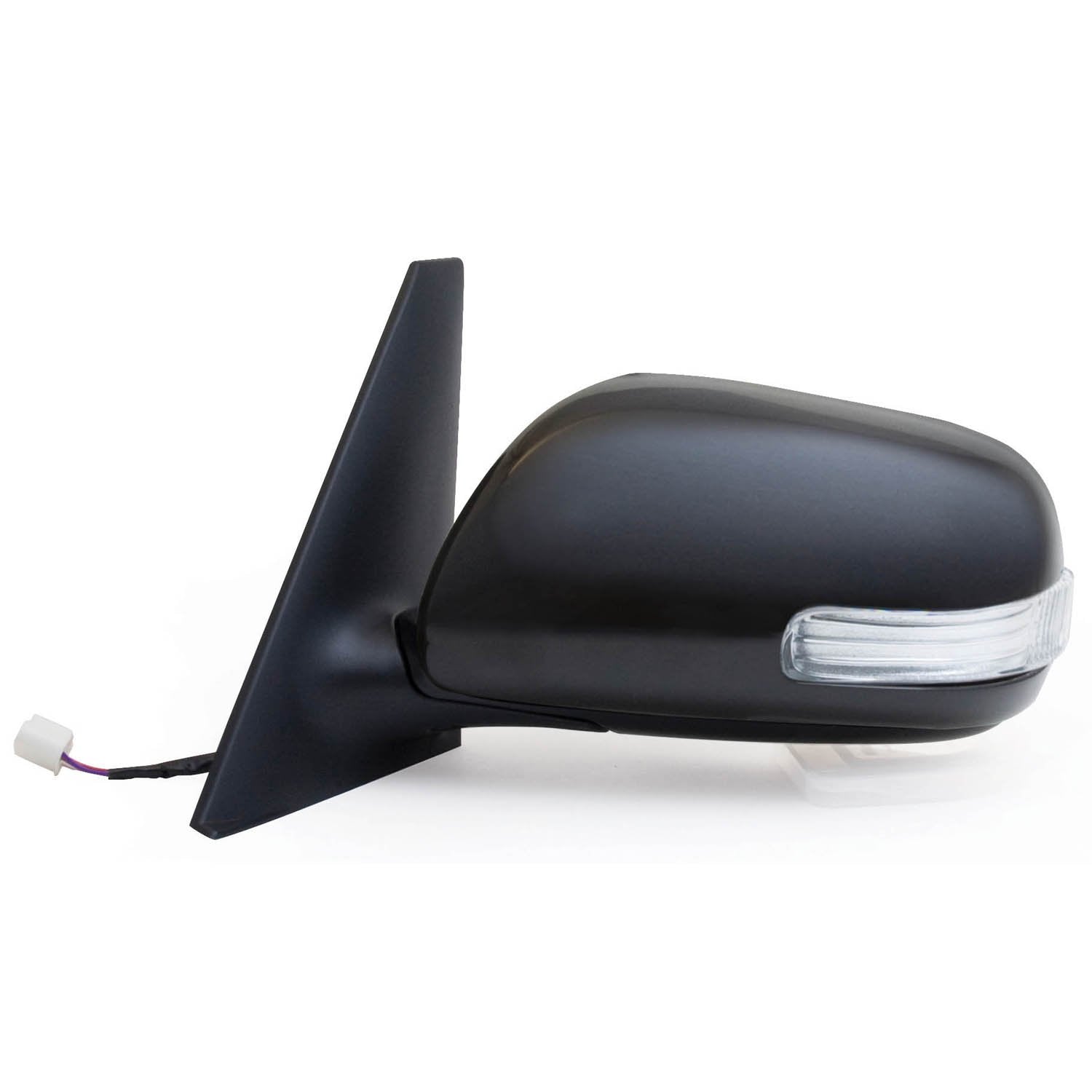 Driver Side Fit System Mirror for Scion xB, w/Turn Signal, Black, PTM Cover, Foldaway, Power