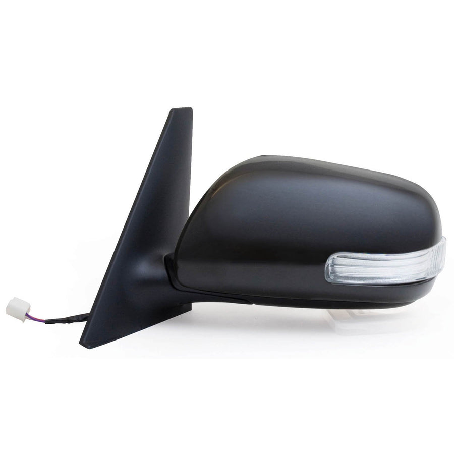 Driver Side Fit System Mirror for Scion xB, w/Turn Signal, Black, PTM Cover, Foldaway, Power