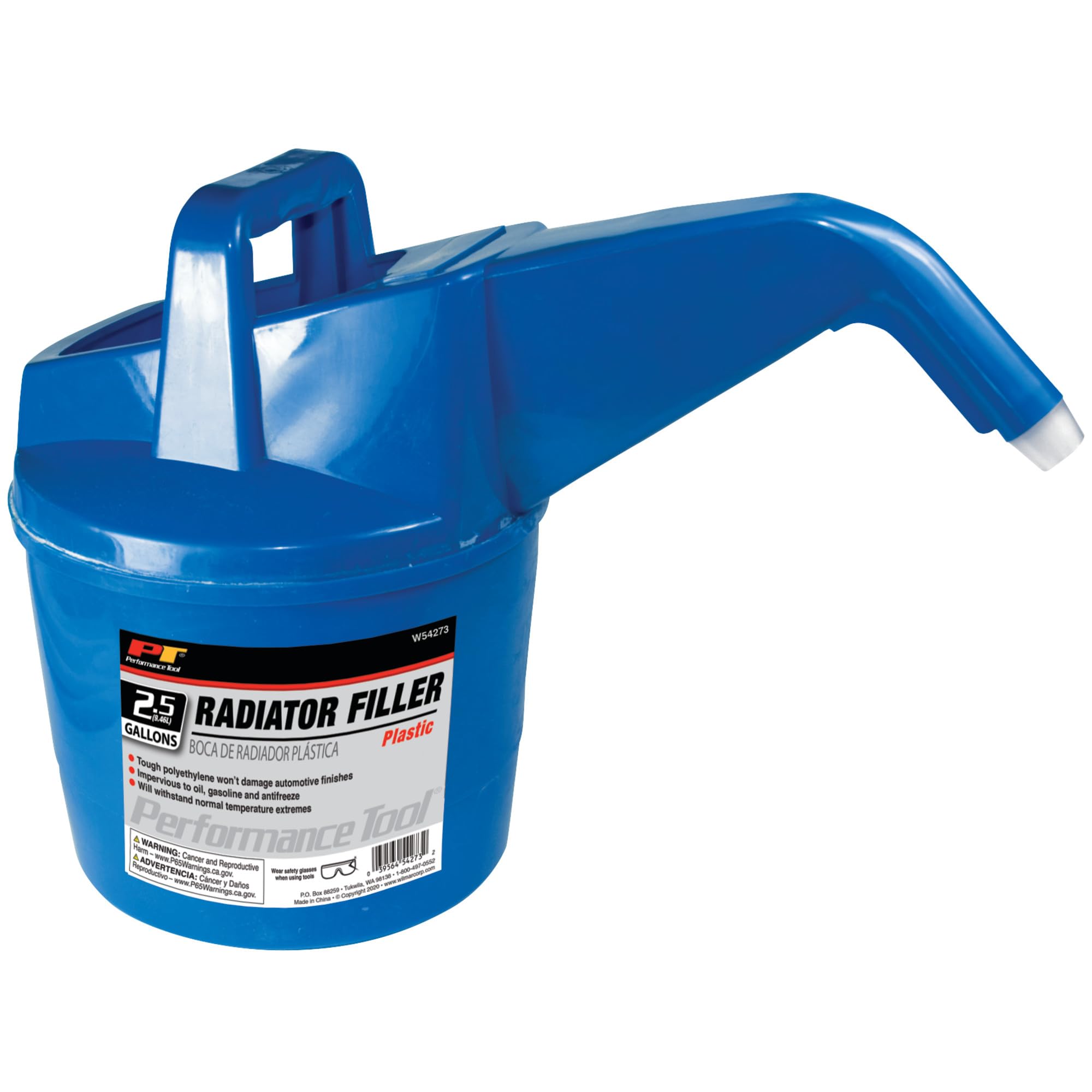 Plastic Radiator Filler Performance Tool W54273 - 2.5 Gallon,Blue